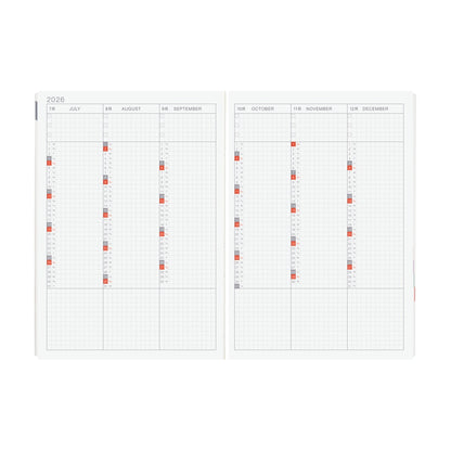 2026 Hobonichi Techo Hon A5, Black Gingham