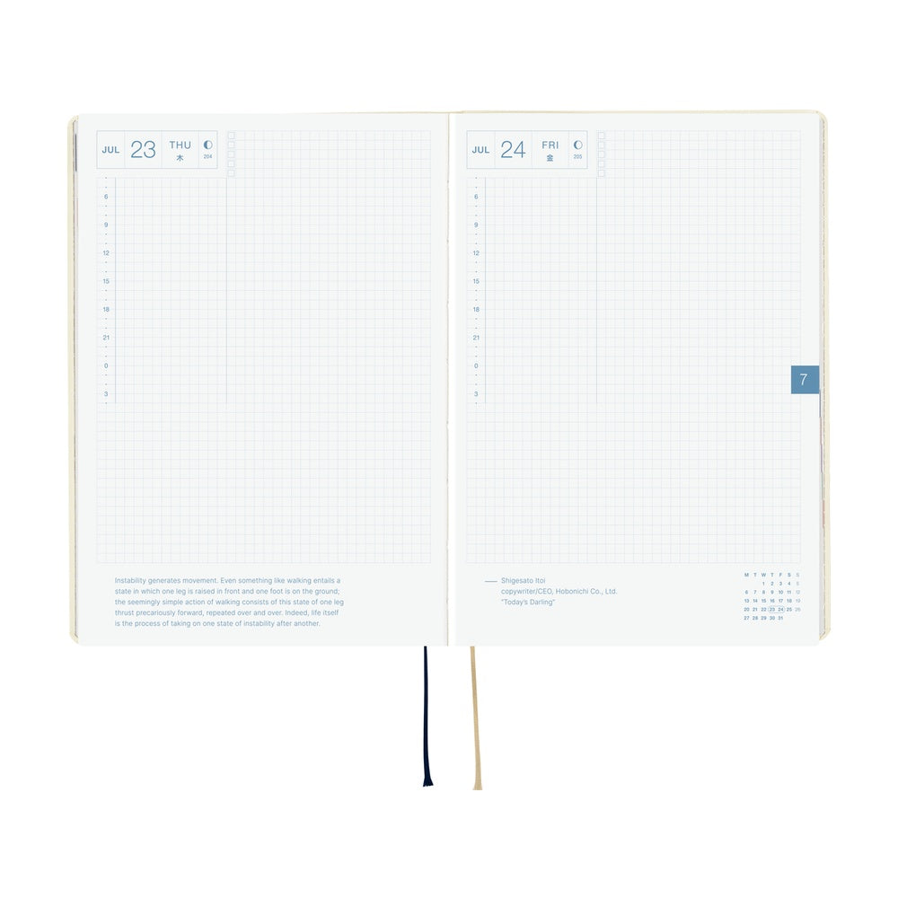 2026 Hobonichi Techo Hon A5, Slash Ivory