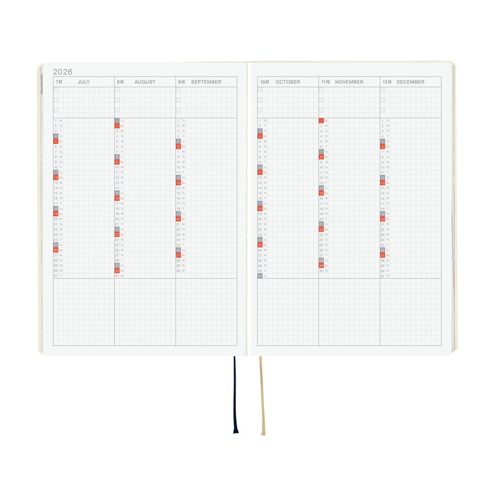 2026 Hobonichi Techo Hon A5, Slash Ivory