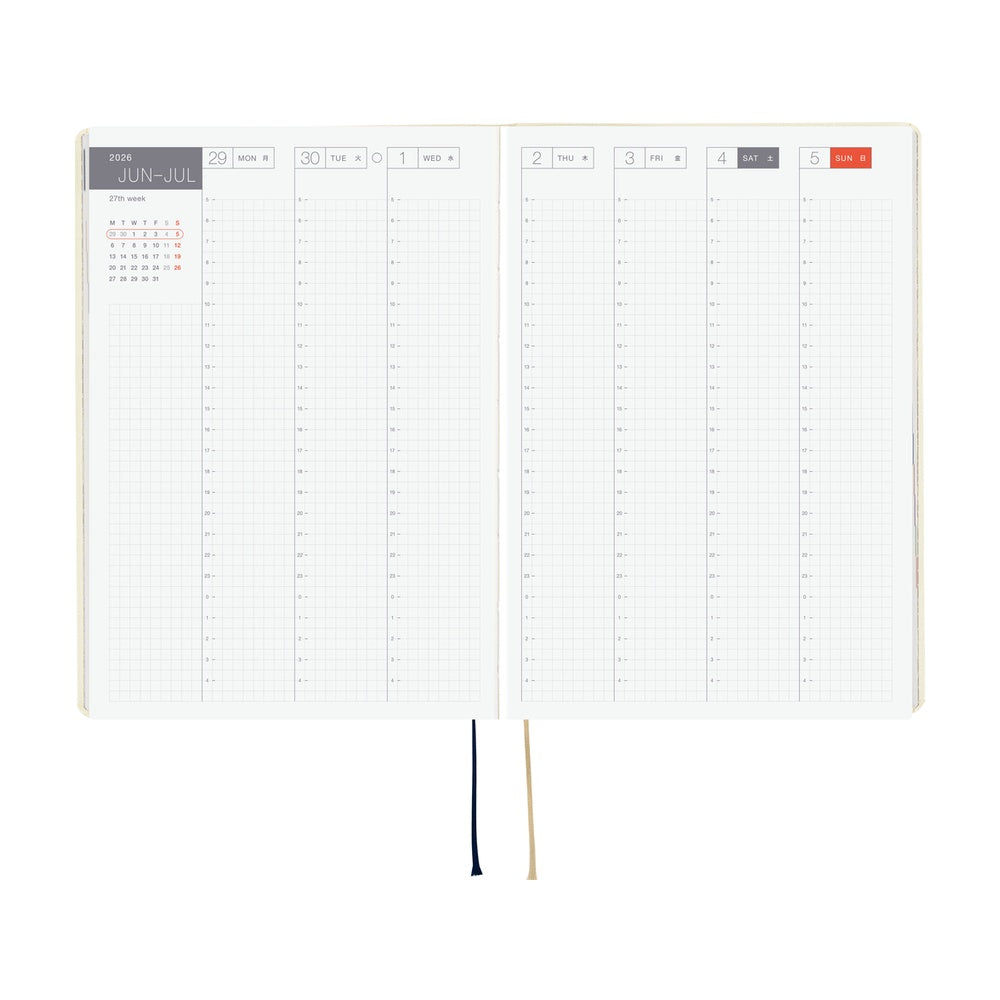 2026 Hobonichi Techo Hon A5, Slash Ivory