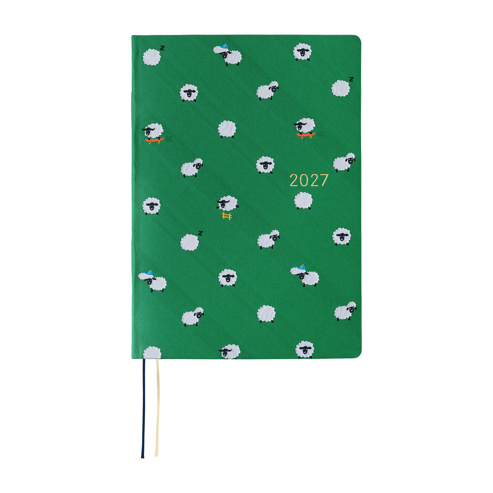 Hobonichi Techo 2027 HON A5 Bow &amp; Tie: Sheep Sheep Sheep