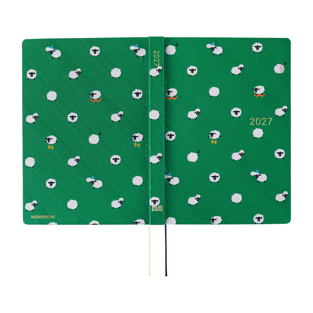 Hobonichi Techo 2027 HON A5 Bow &amp; Tie: Sheep Sheep Sheep