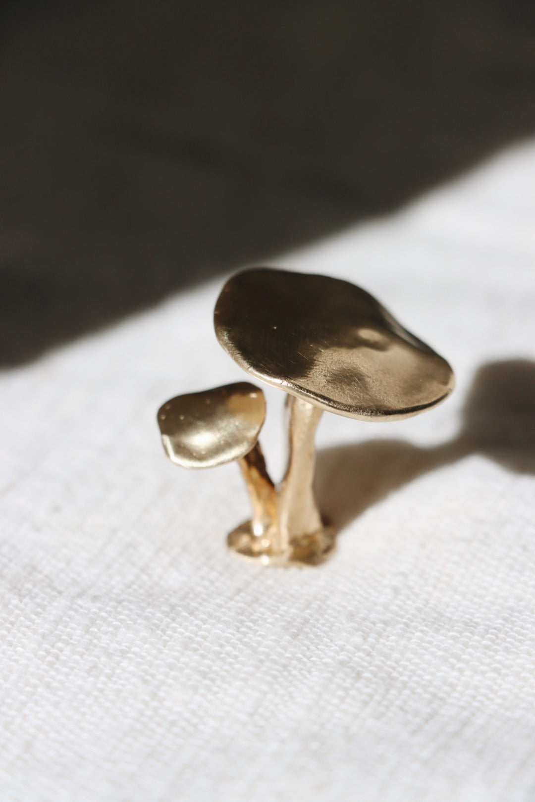 Bronze Double Mushroom Figurine