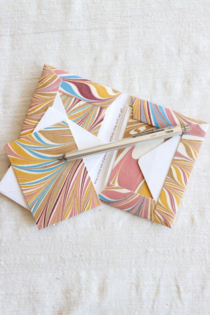 Hand Marbled Notecard Set