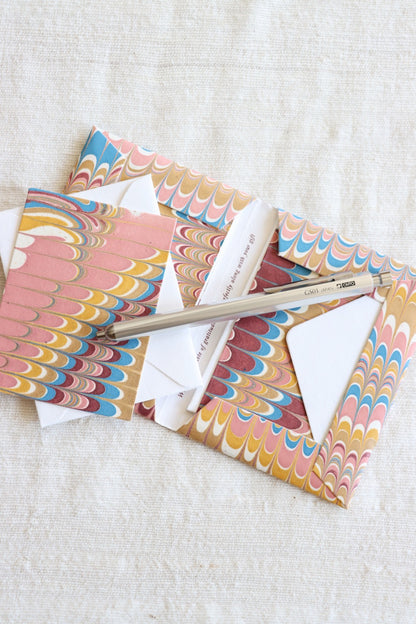 Hand Marbled Notecard Set