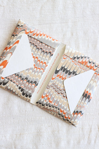 Greeting Card Set, Orange Silver Mountain