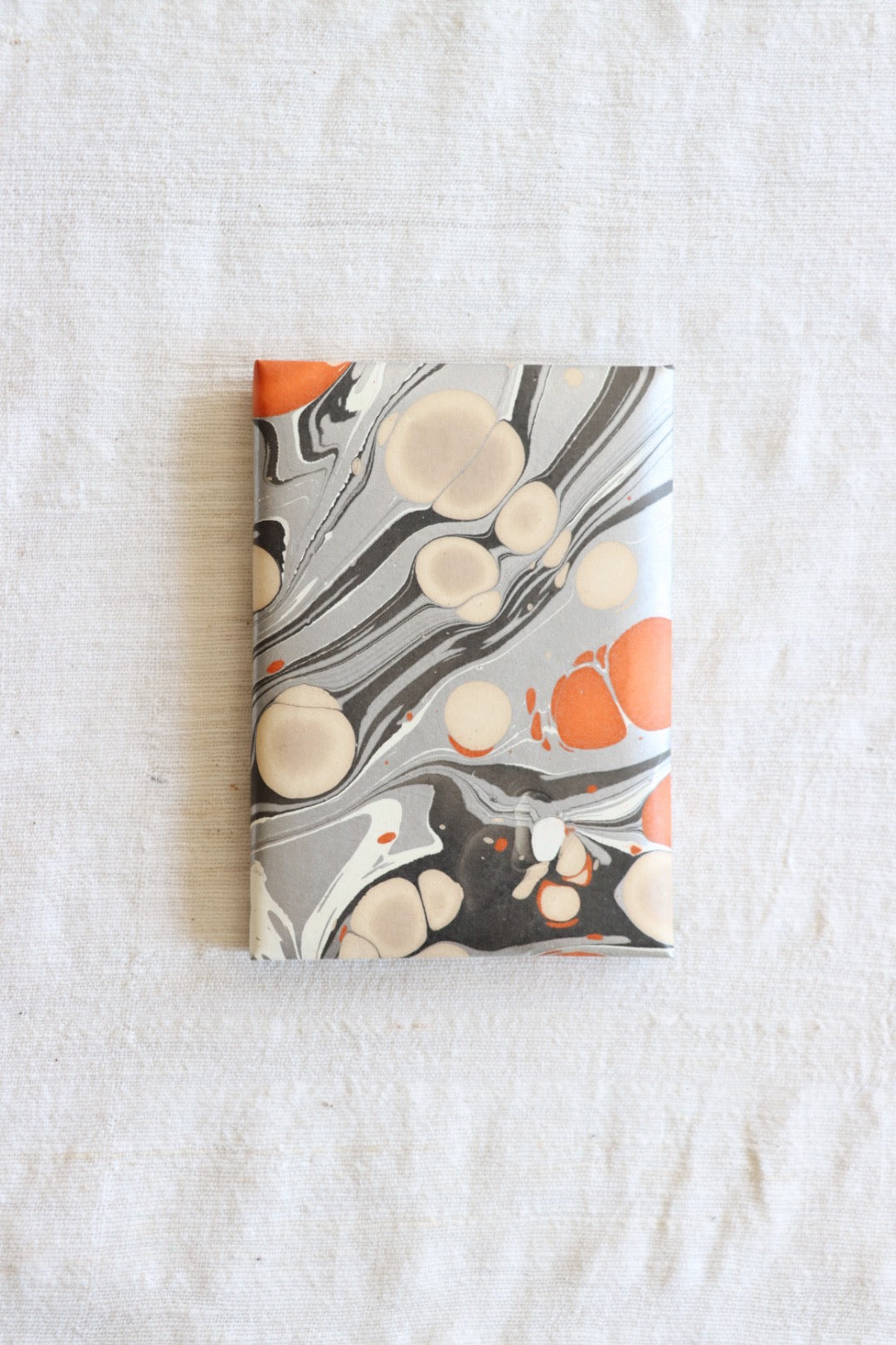 Greeting Card Set, Orange Silver Pebbles