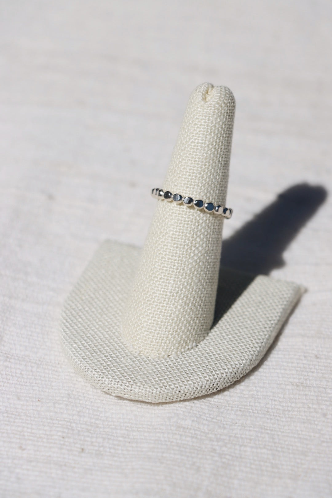 Silver Flat Ball Ring