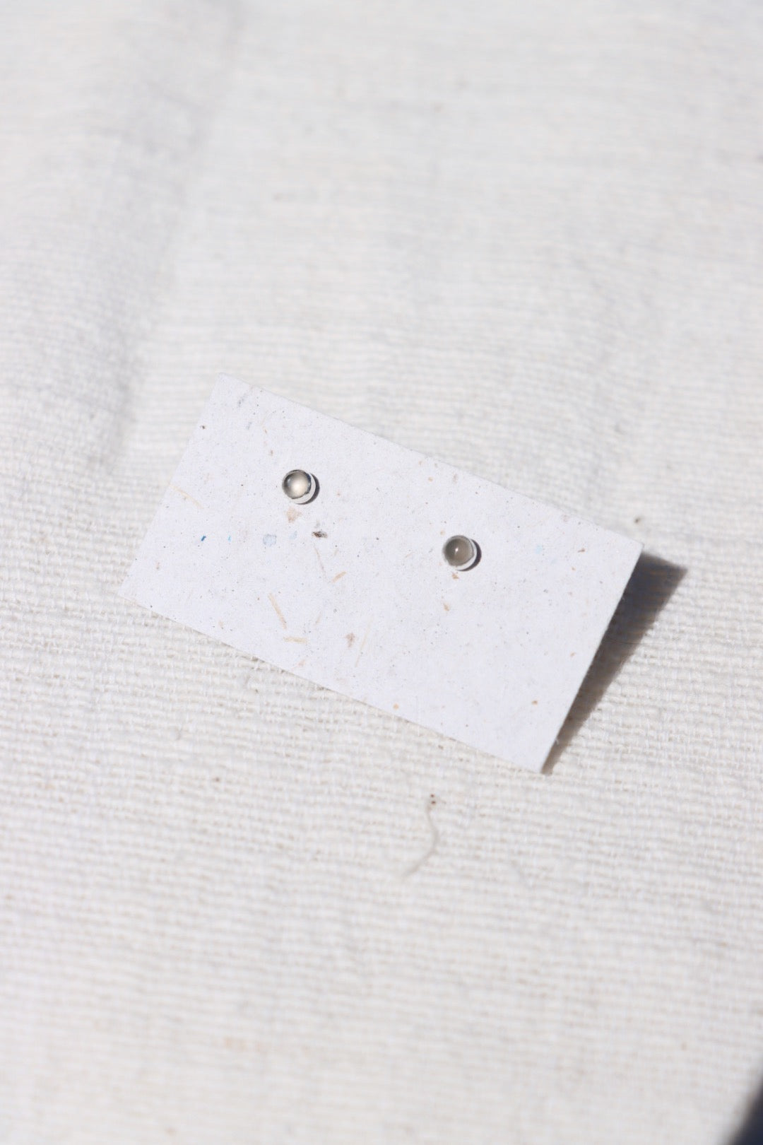 Silver Moonstone Studs