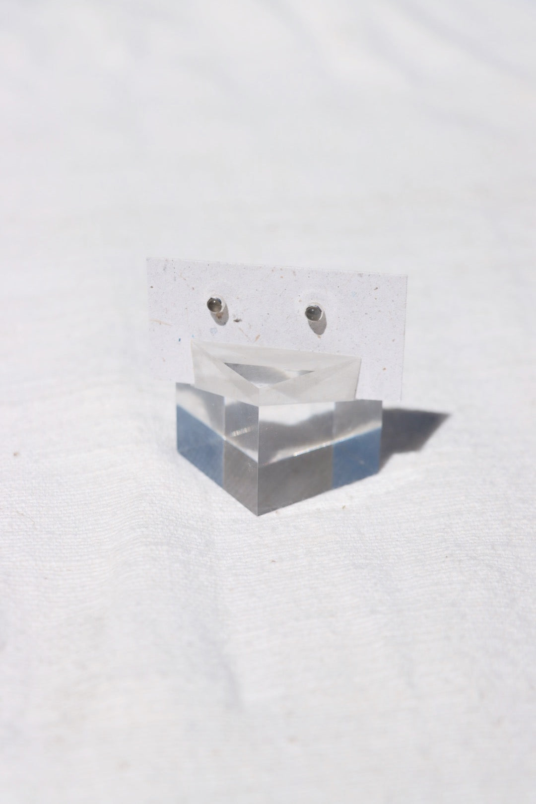 Silver Moonstone Studs