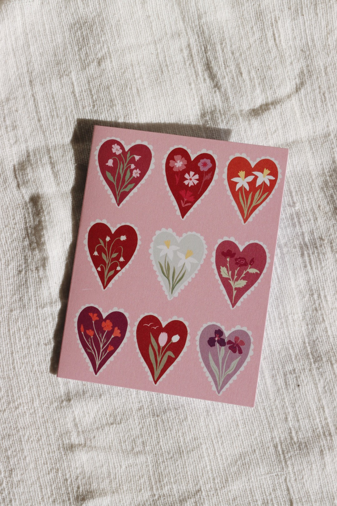 Valentine Hearts &amp; Flowers Card