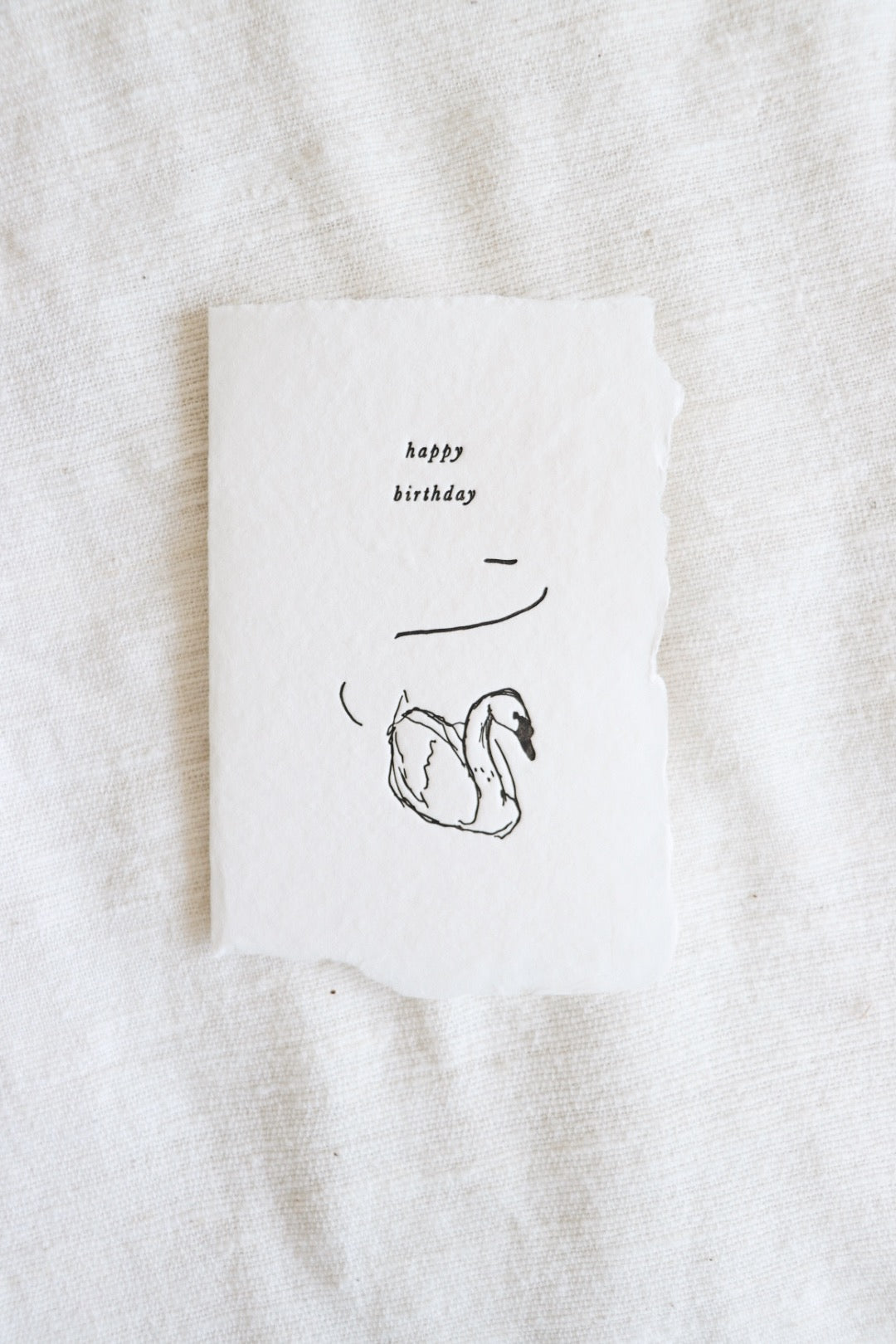 Swan Happy Birthday Card