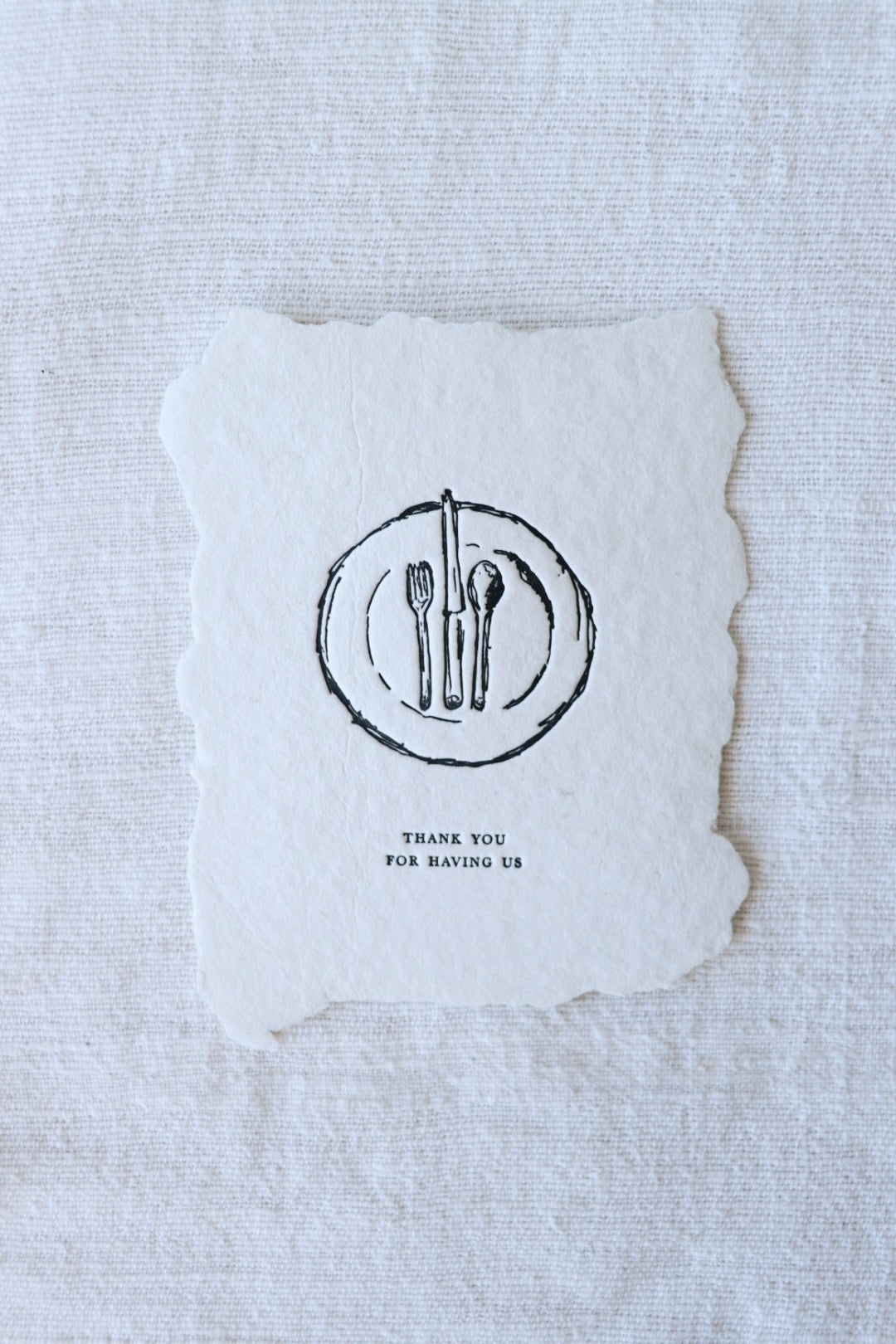 Thank You For Having Us Note Card