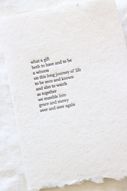 What A Gift Poem Card