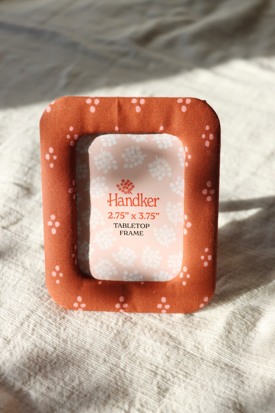 Fabric Desktop Frame, Red Dottie