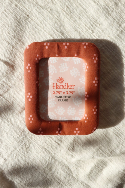 Fabric Desktop Frame, Red Dottie