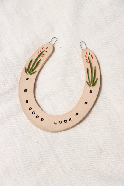 Ceramic Good Luck Horsehoe