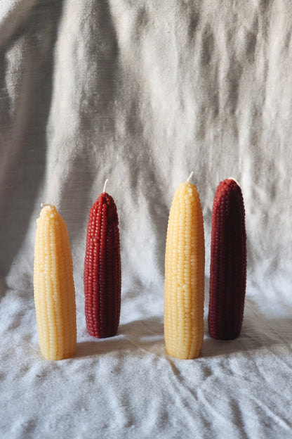 Corn Beeswax Candle, Medium