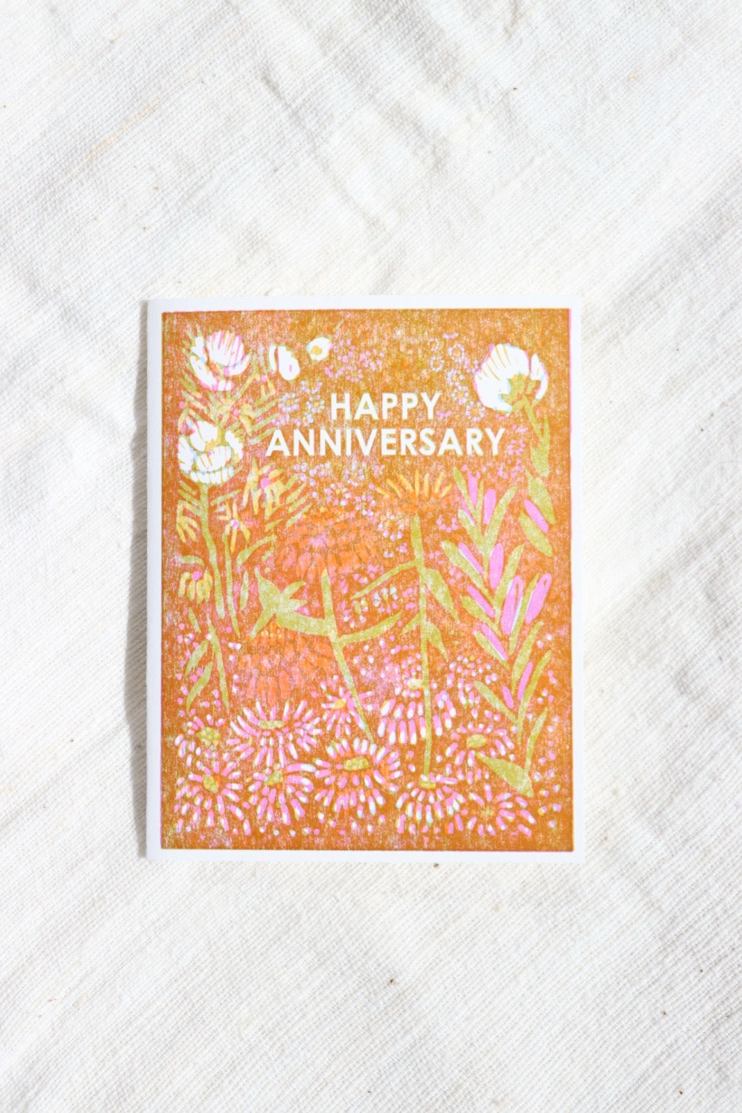 Floral Happy Anniversary Card