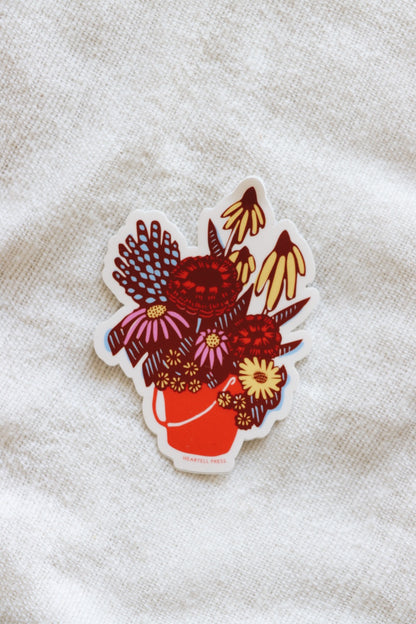 Flower Bucket Sticker