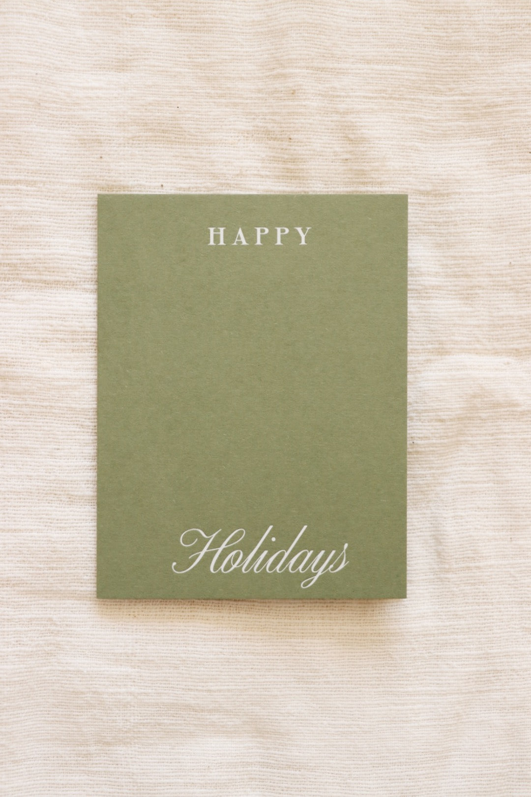 Happy Holidays No. 26 Card, Olive