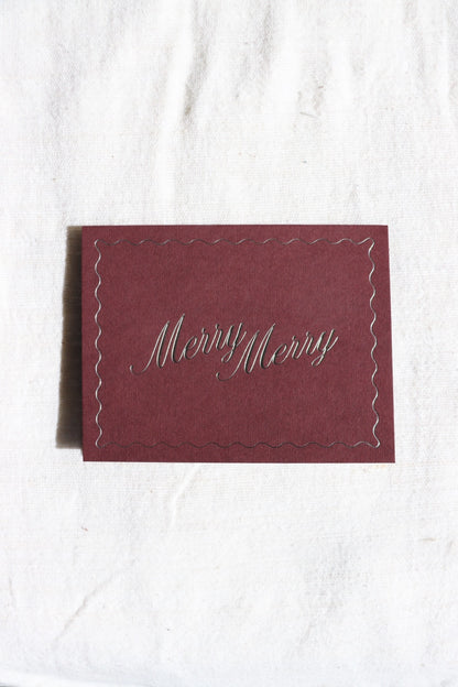 Merry Merry No. 25 Card, Mulberry