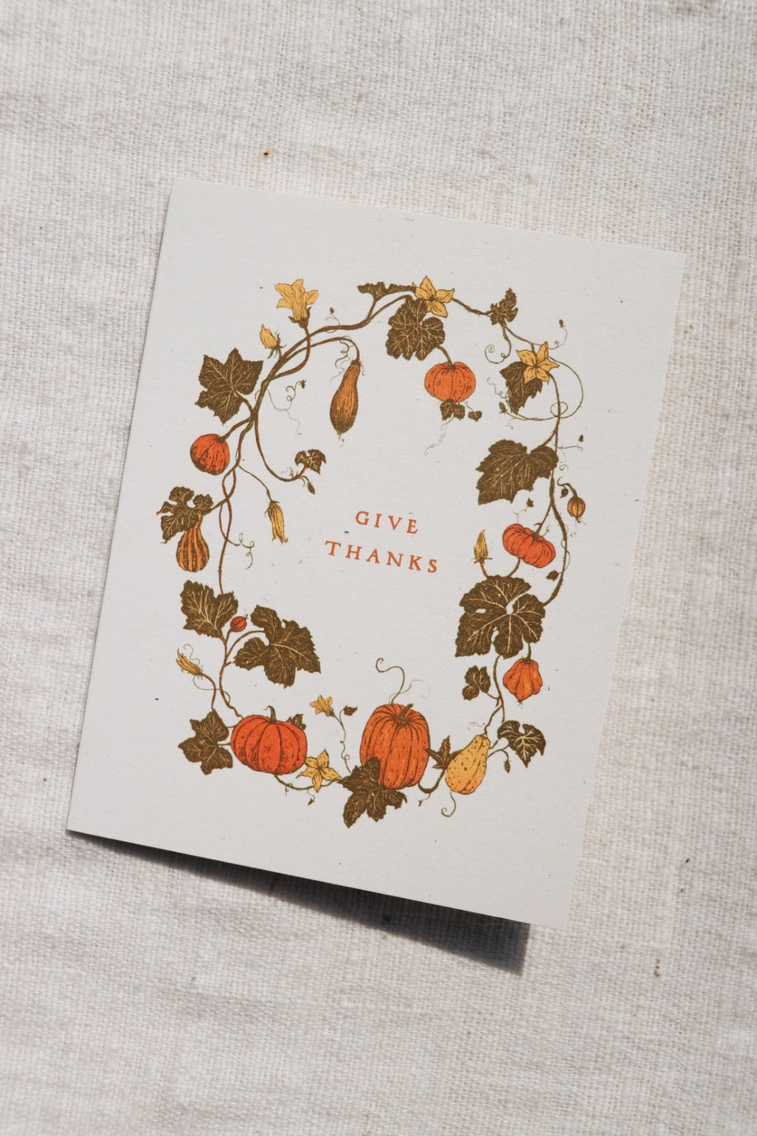 Give Thanks Pumpkin Vines Card