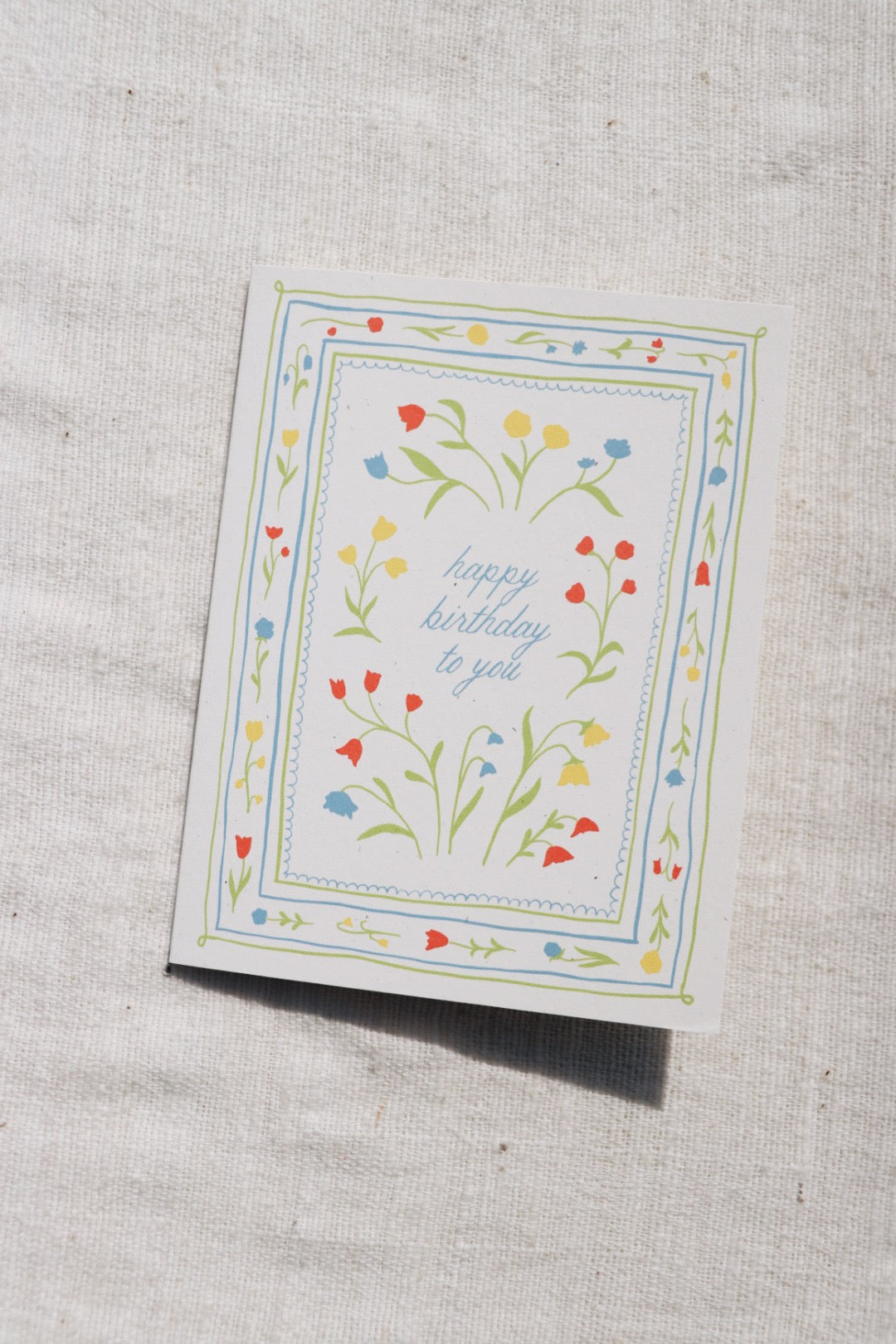 Happy Birthday To You Floral Border Card