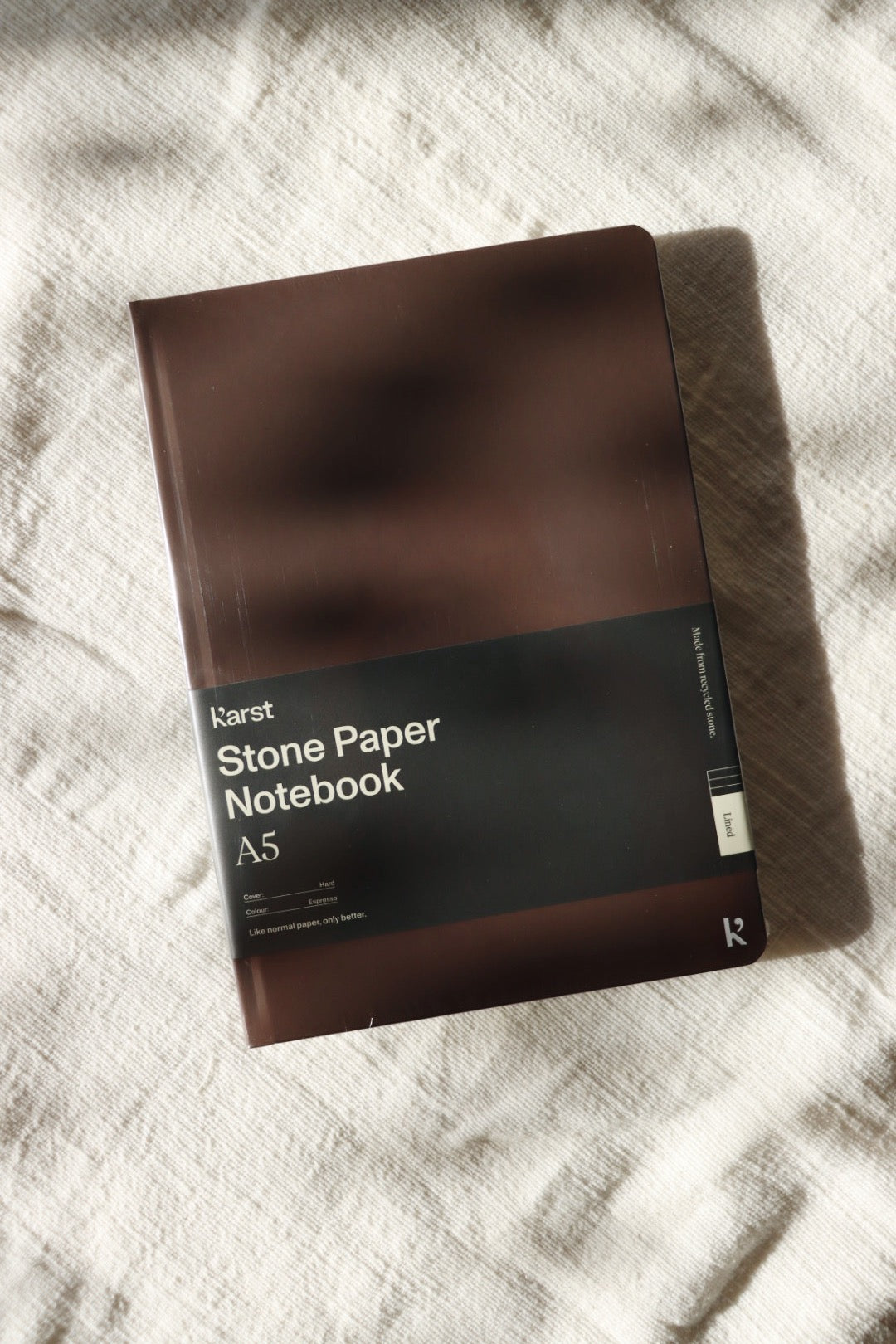 Karst Notebook, Hardcover Lined A5 Espresso