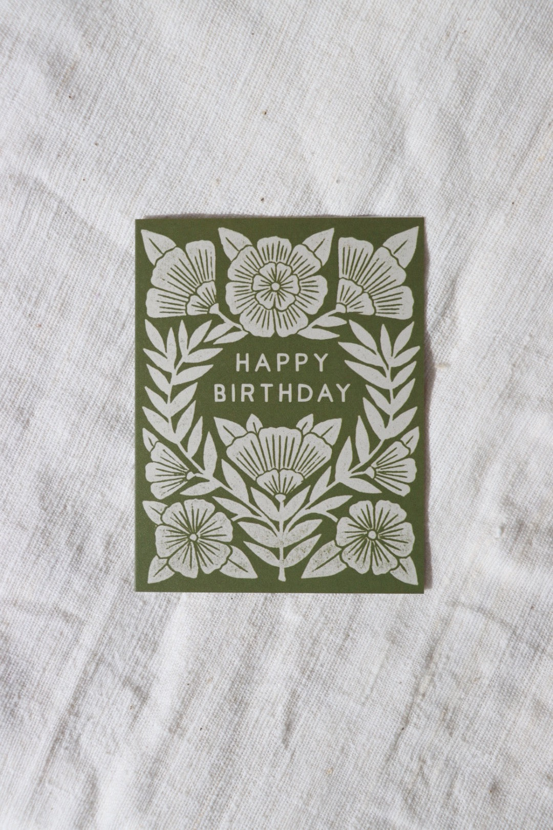 Green Happy Birthday Card
