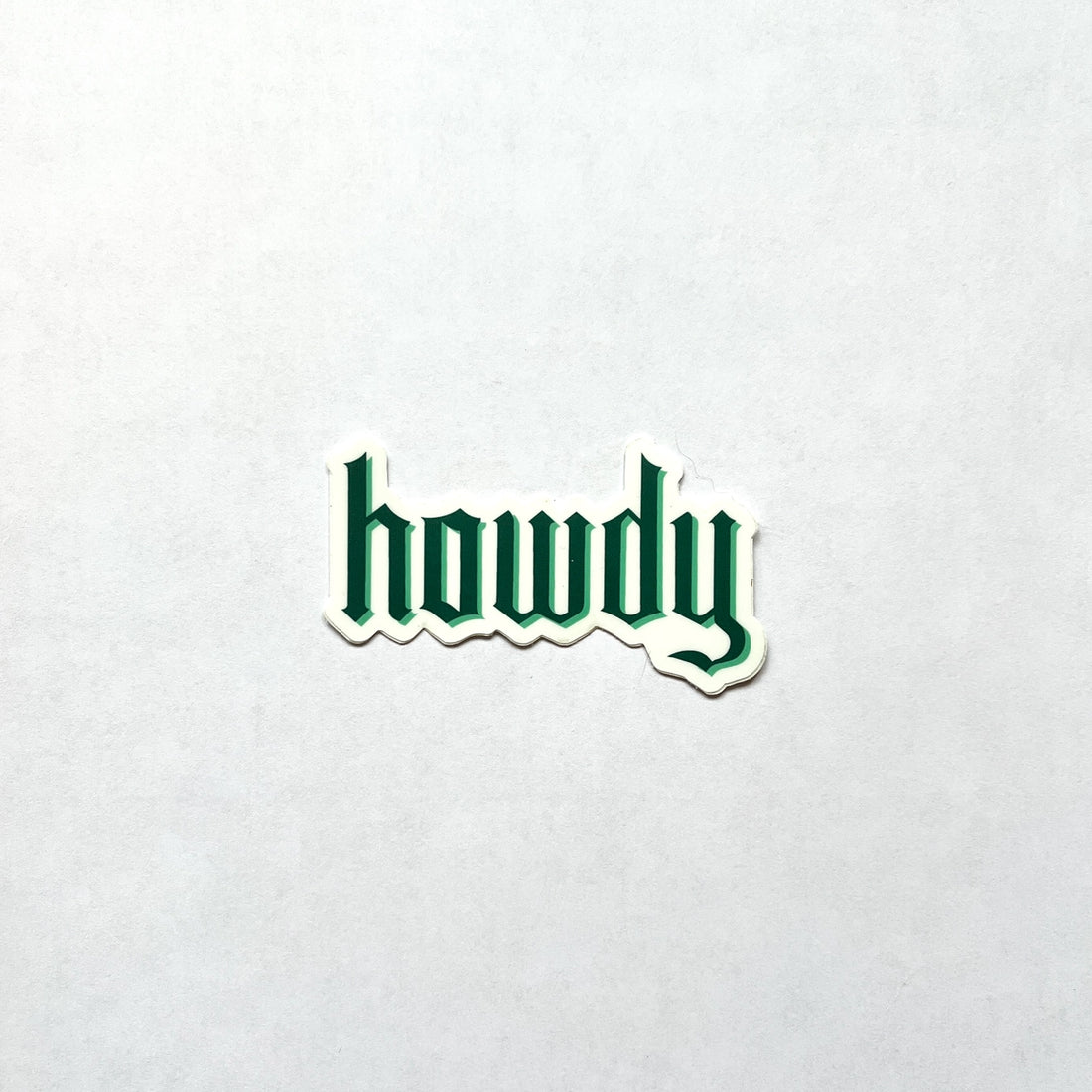 Green Howdy Sticker