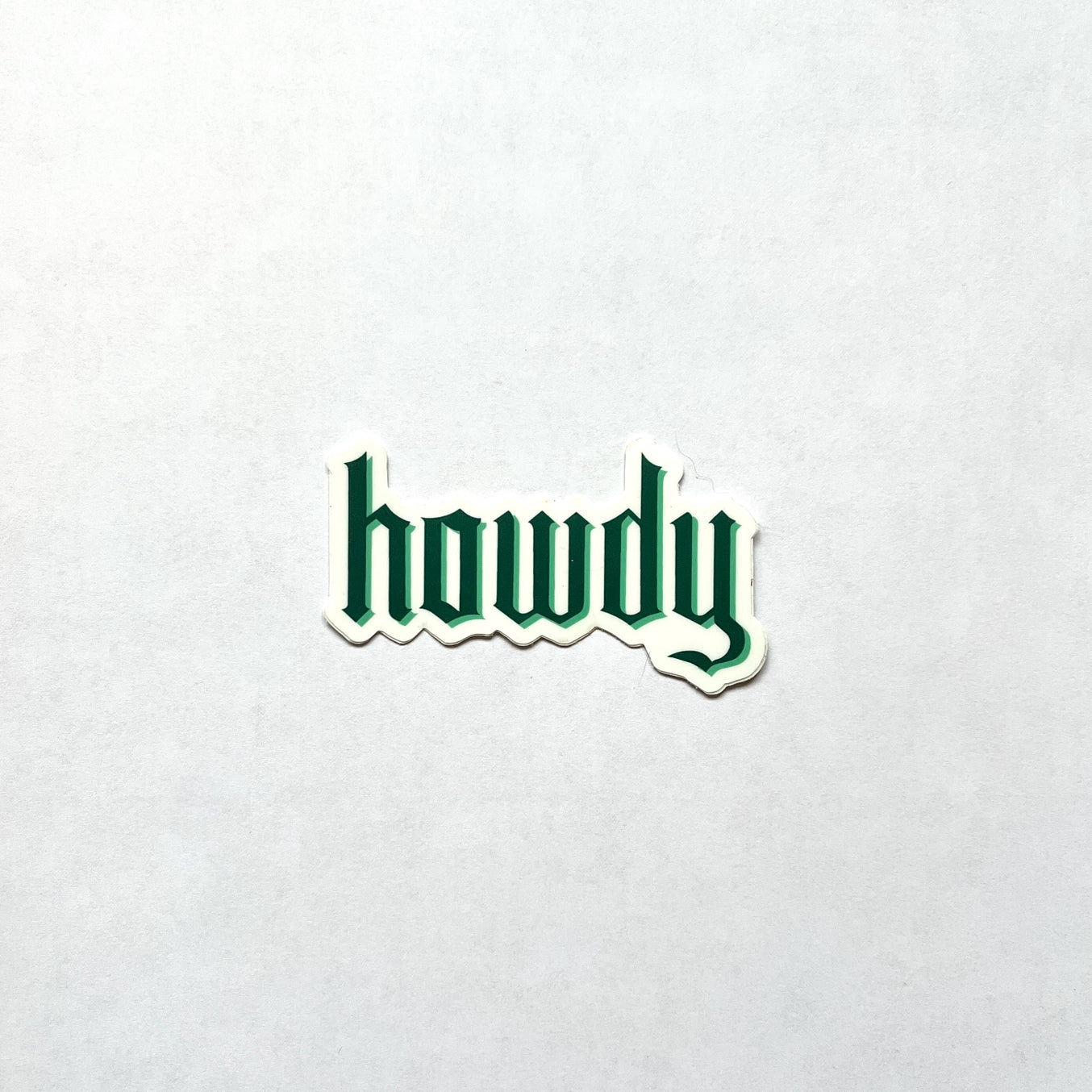 Green Howdy Sticker