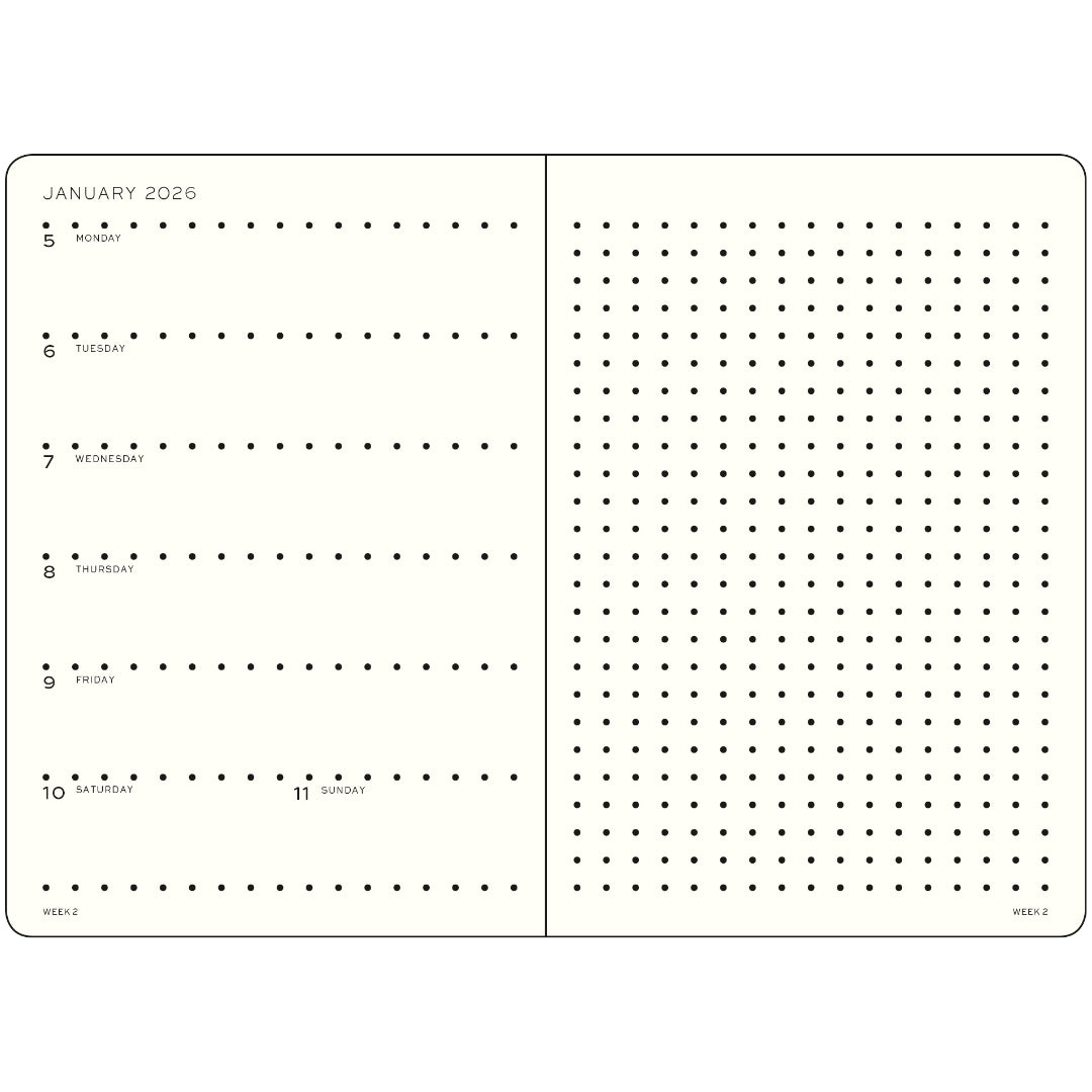 Leuchtturm1917 Weekly Planner &amp; Notebook, 2026