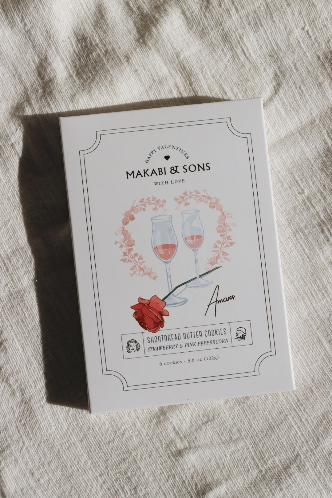 Strawberry Pink Peppercorn Shortbread Cookies