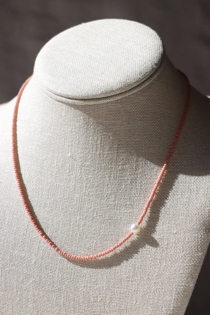 Khadi Necklace, Pink Terra Cotta