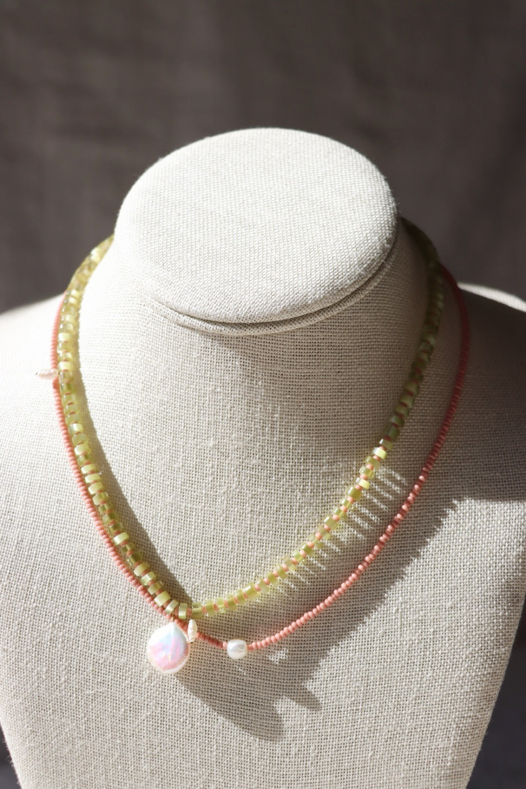 Khadi Necklace, Pink Terra Cotta
