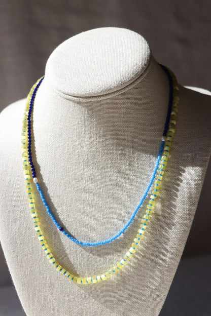 Galileo Necklace, Yellow &amp; Bright Blue