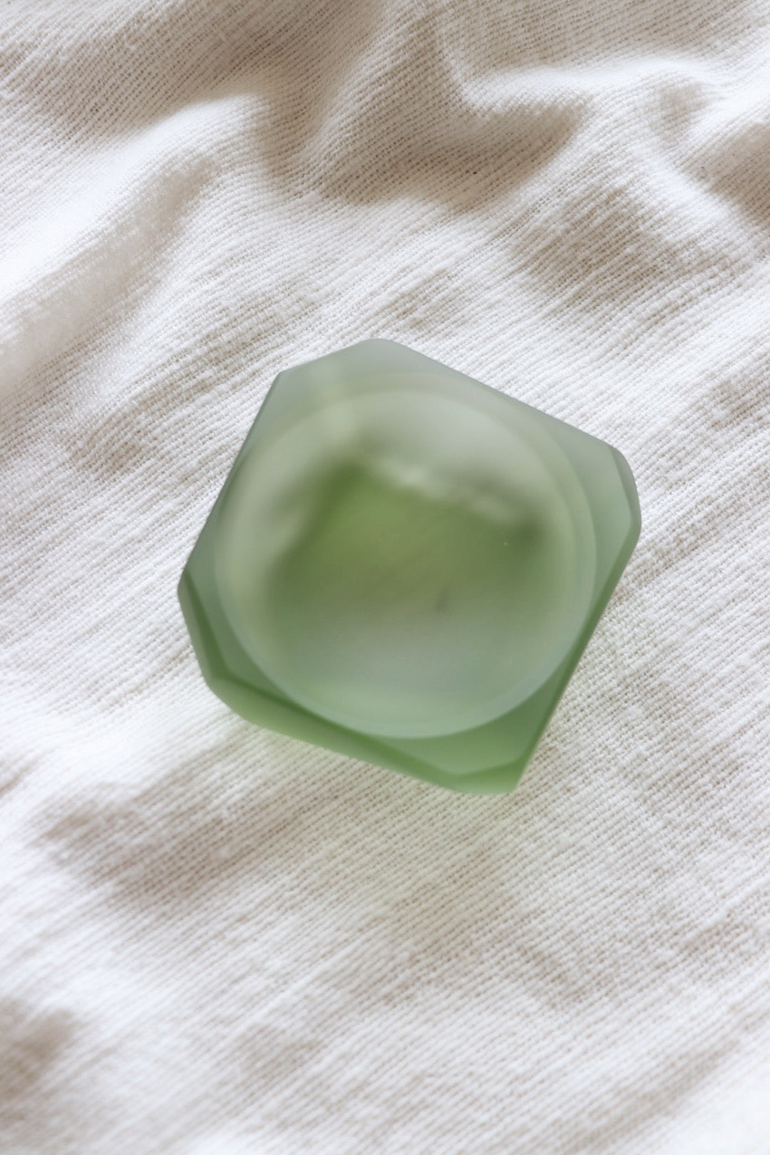 Small Olive Green Glass Dish