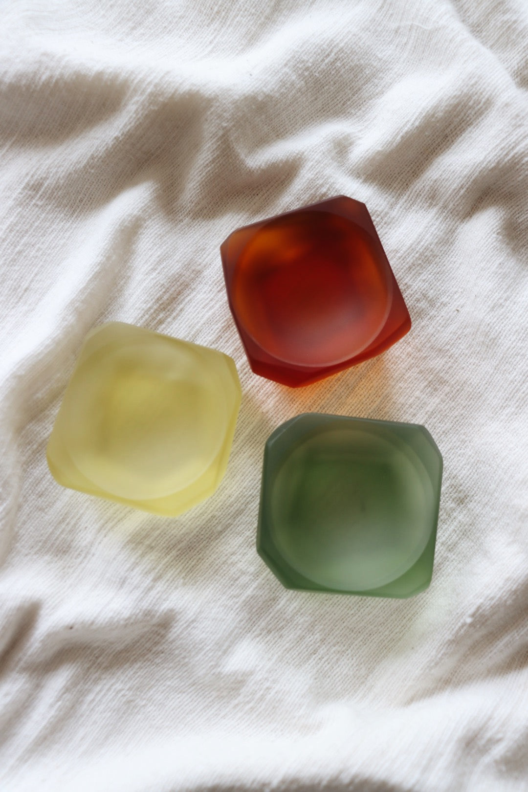 Small Olive Green Glass Dish