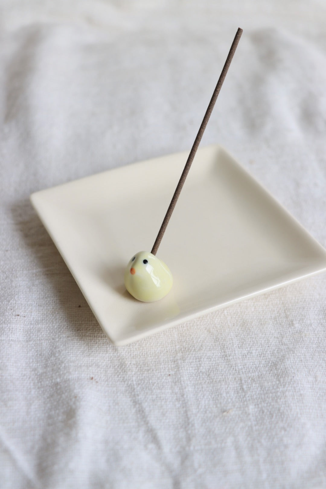 Incense Plate with Yellow Chick