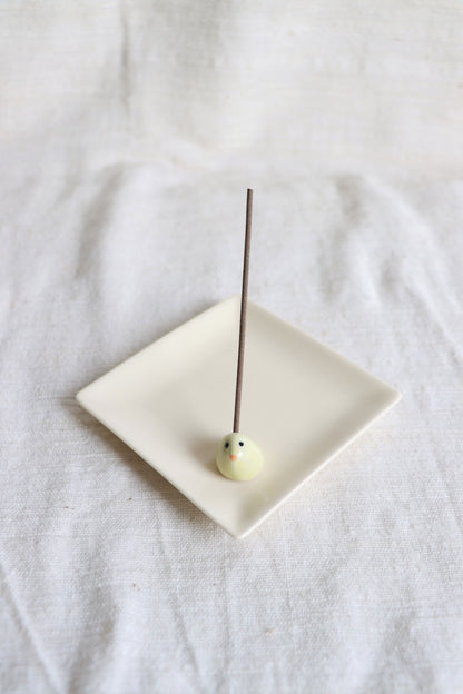 Incense Plate with Yellow Chick