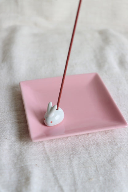 Incense Plate with Rabbit