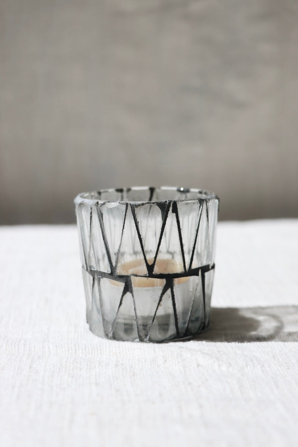 Small Mosaic Glass Tealight Holder