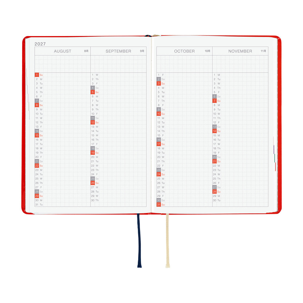 Hobonichi Techo 2027 HON A5 Yumi Kitagishi: White Cat and Rabbit’s Tea Room