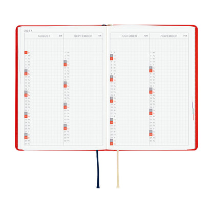 Hobonichi Techo 2027 HON A5 Yumi Kitagishi: White Cat and Rabbit’s Tea Room