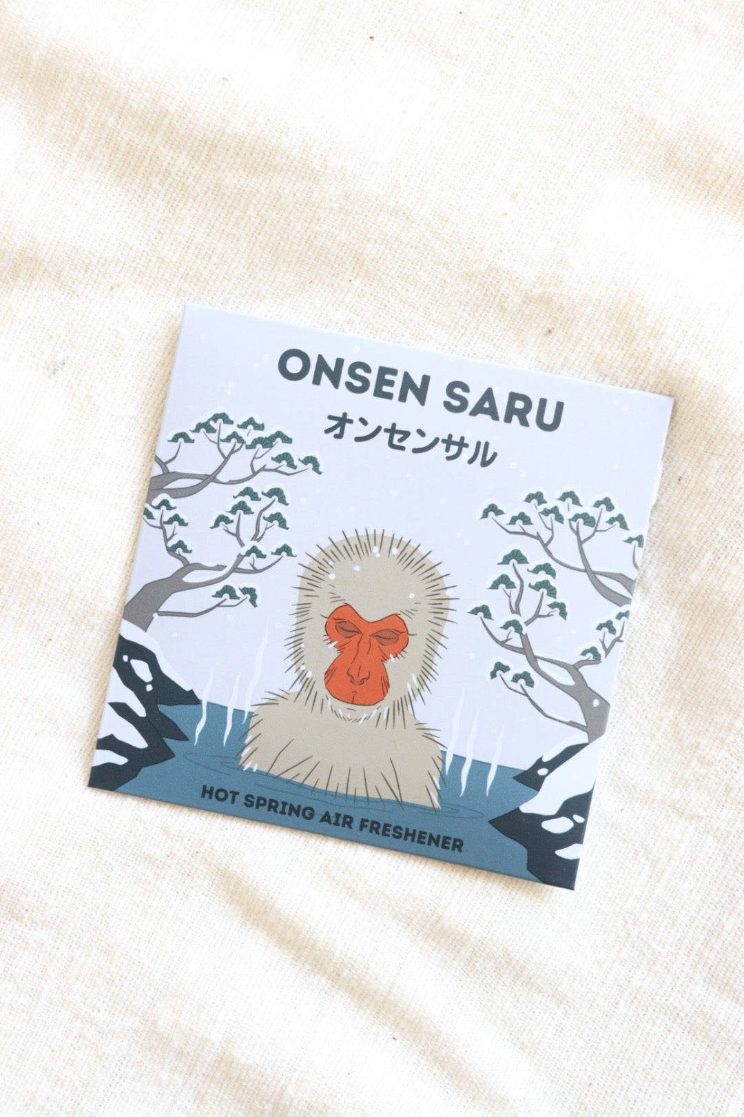 Onsen Saru Hot Spring Air Freshener Card