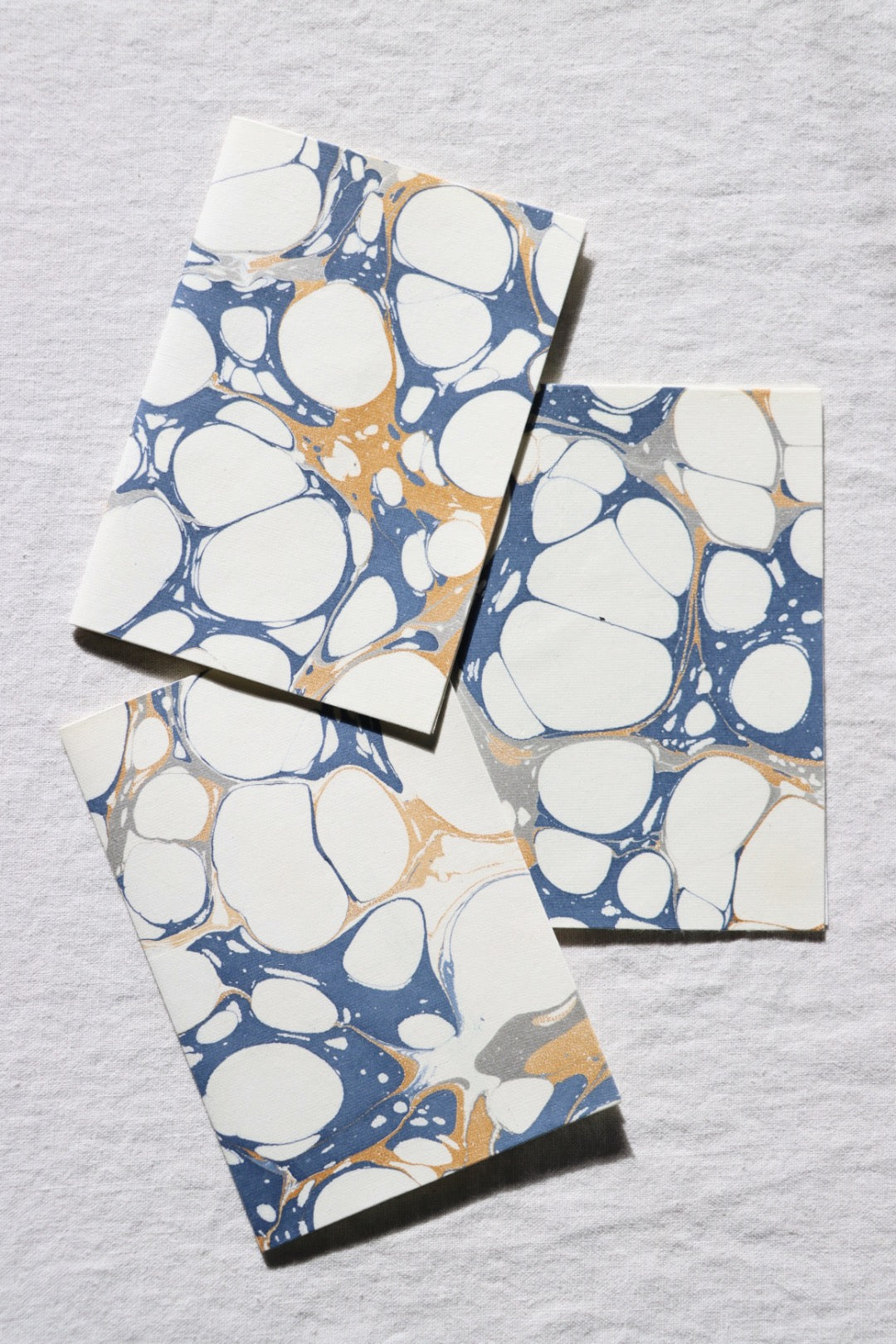 Blue Bubbles Marbled Greeting Card