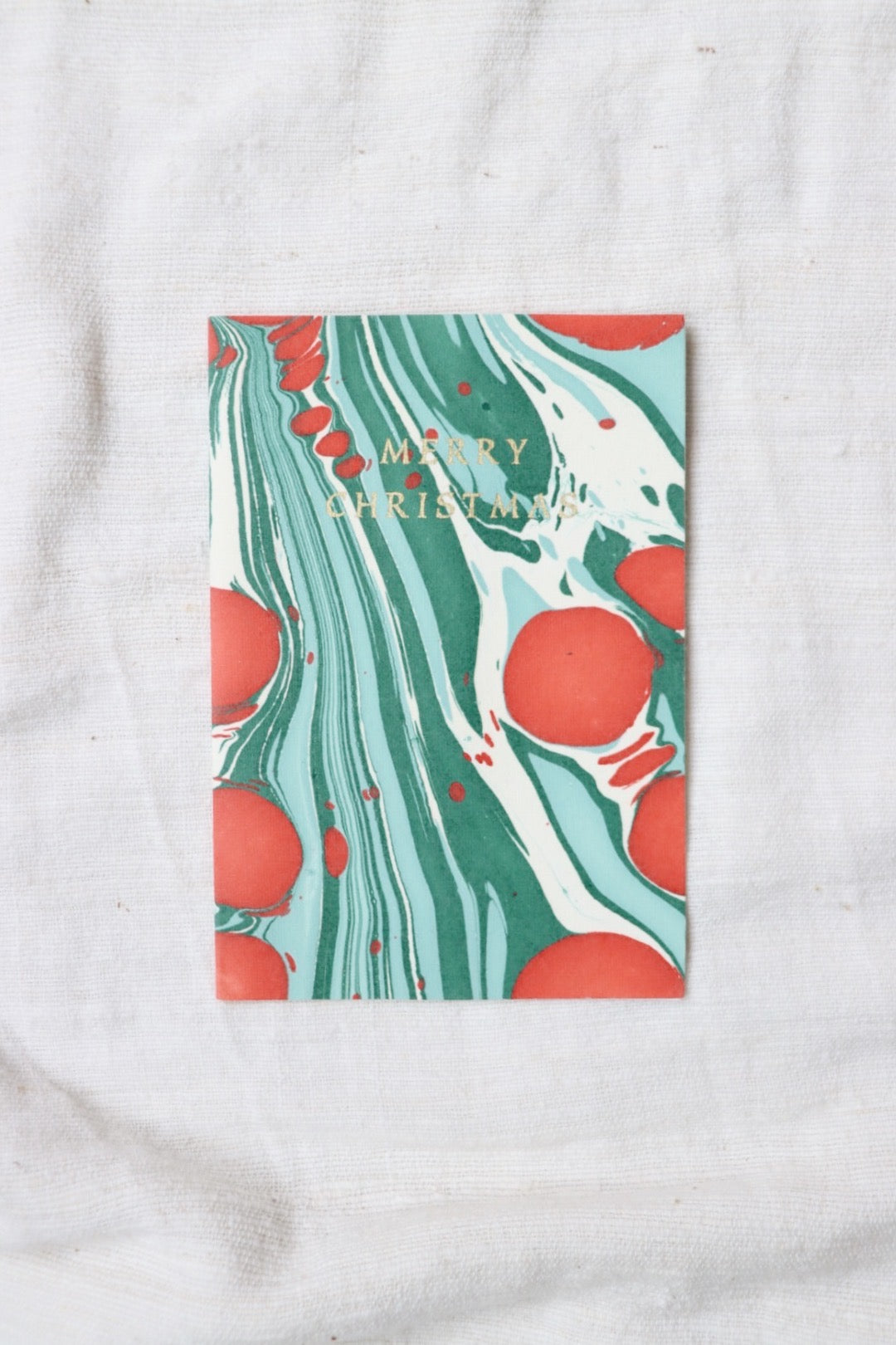 Merry Christmas Marbled Card