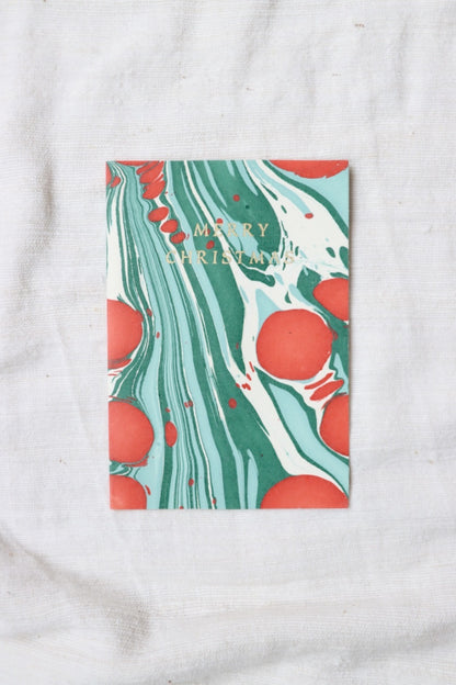 Merry Christmas Marbled Card