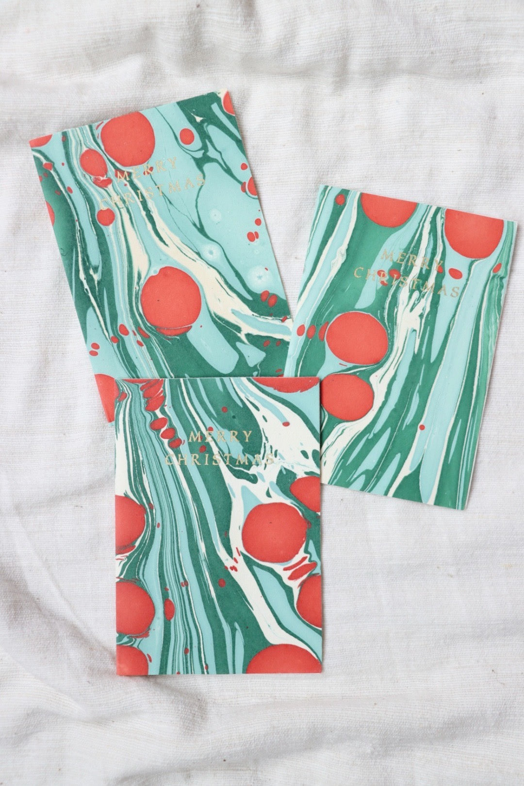 Merry Christmas Marbled Card